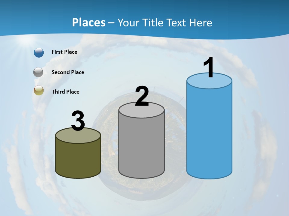 Blades Of Grass Blue Cover PowerPoint Template