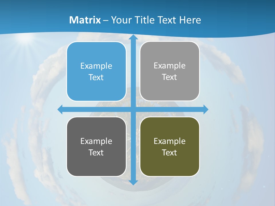 Blades Of Grass Blue Cover PowerPoint Template