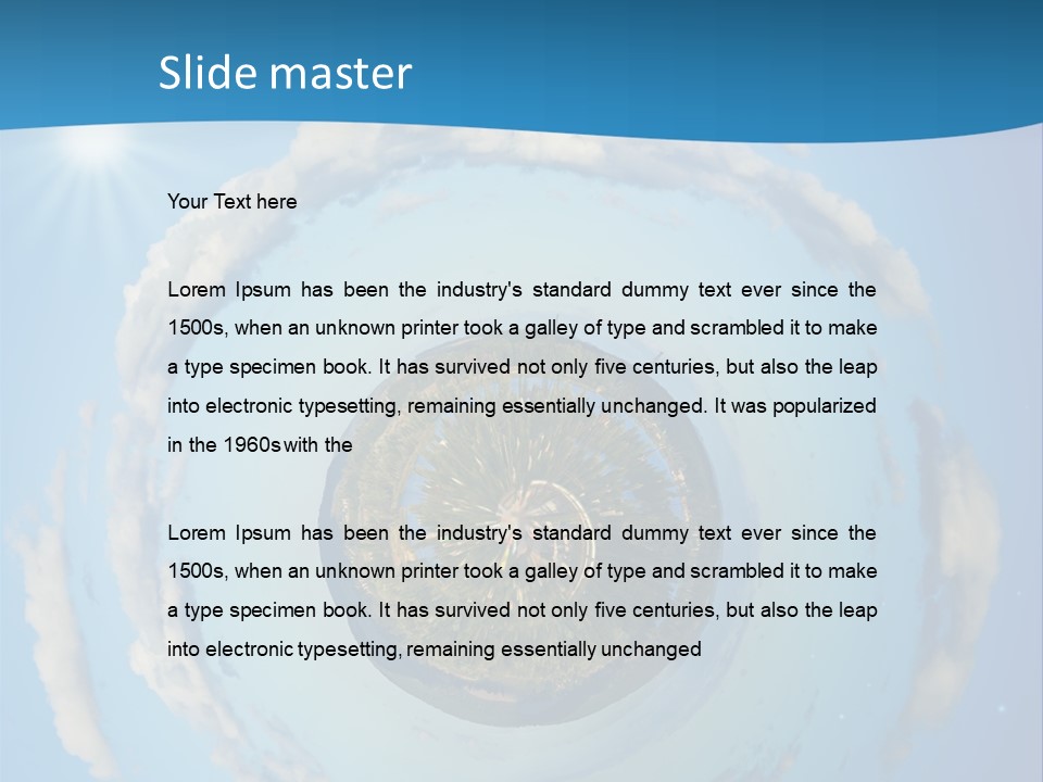 Blades Of Grass Blue Cover PowerPoint Template