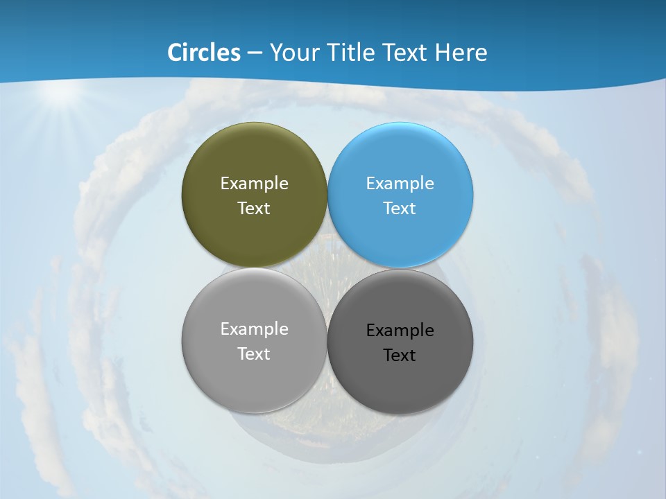 Blades Of Grass Blue Cover PowerPoint Template