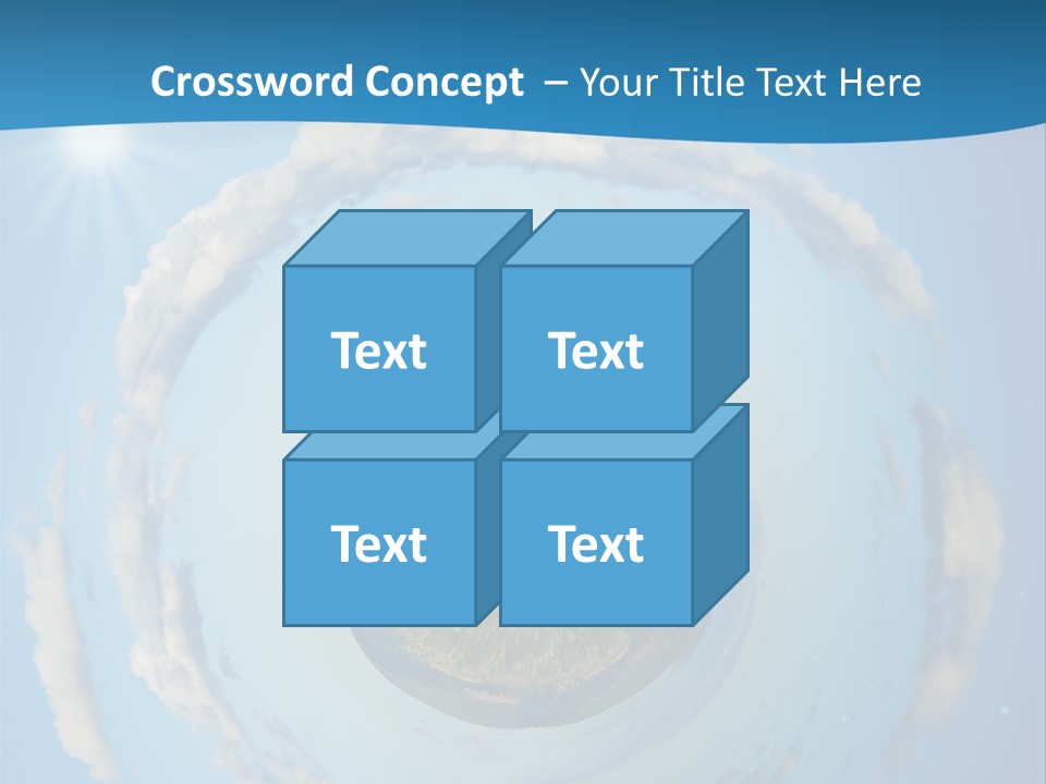 Blades Of Grass Blue Cover PowerPoint Template