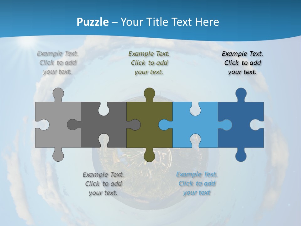 Blades Of Grass Blue Cover PowerPoint Template