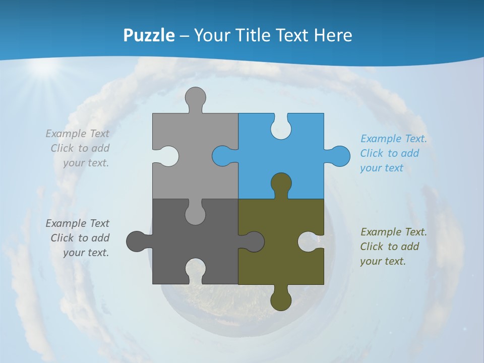 Blades Of Grass Blue Cover PowerPoint Template