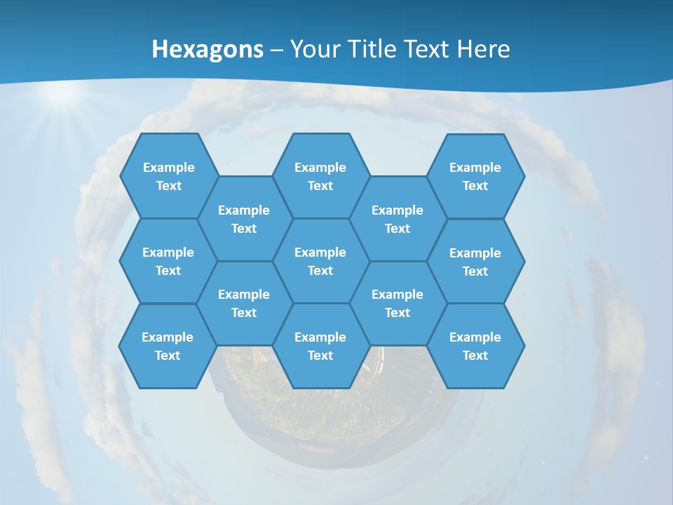 Blades Of Grass Blue Cover PowerPoint Template