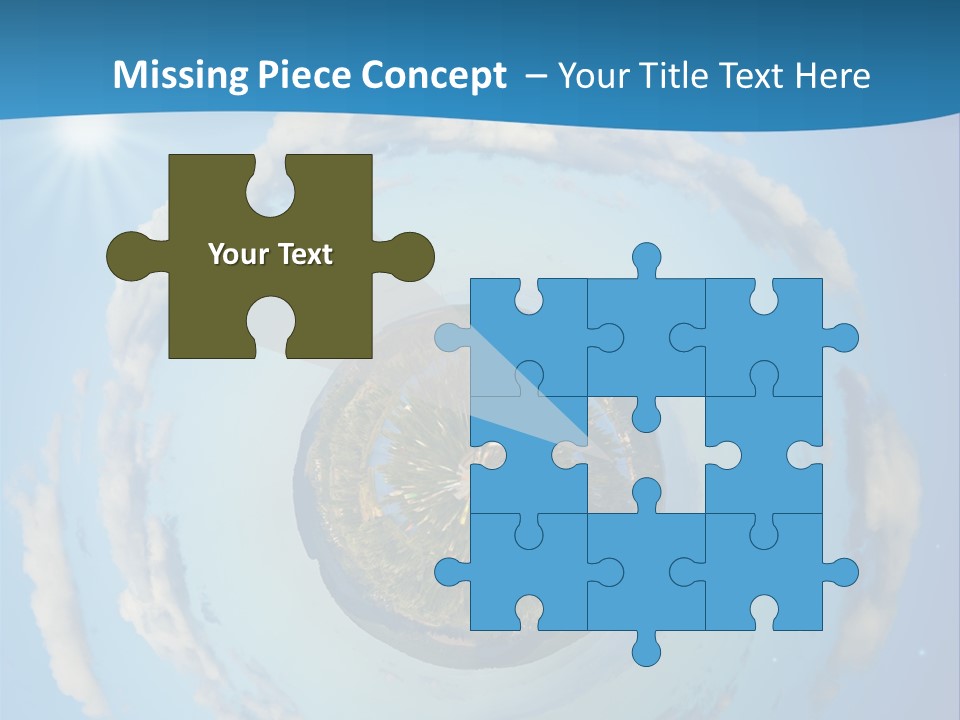 Blades Of Grass Blue Cover PowerPoint Template