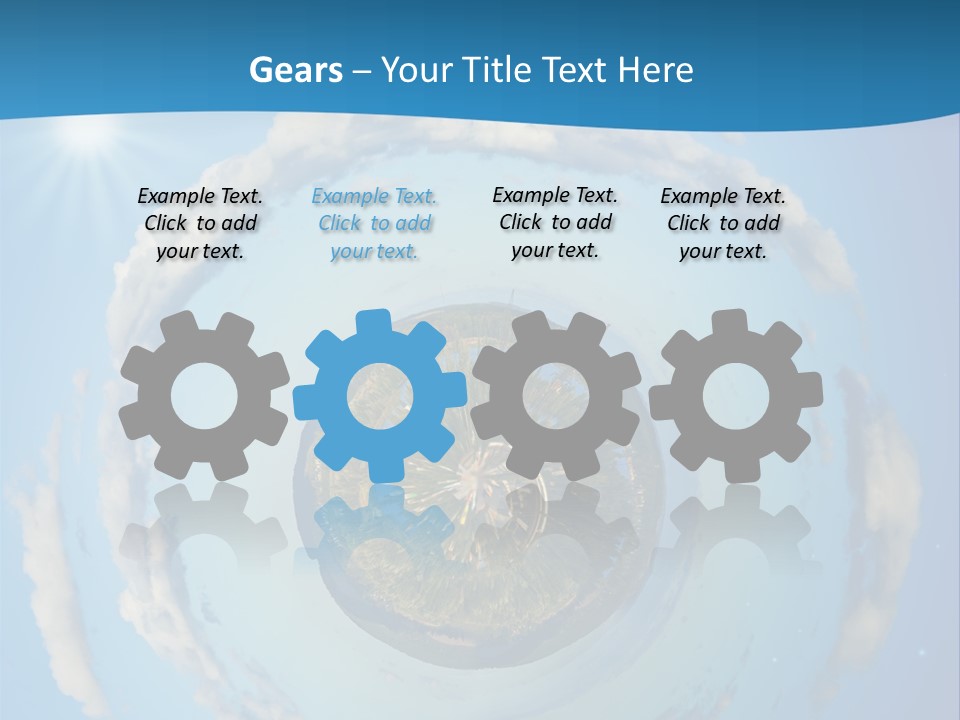 Blades Of Grass Blue Cover PowerPoint Template