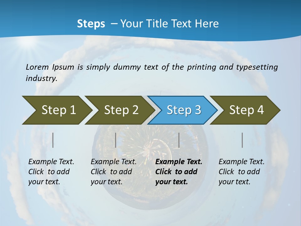 Blades Of Grass Blue Cover PowerPoint Template