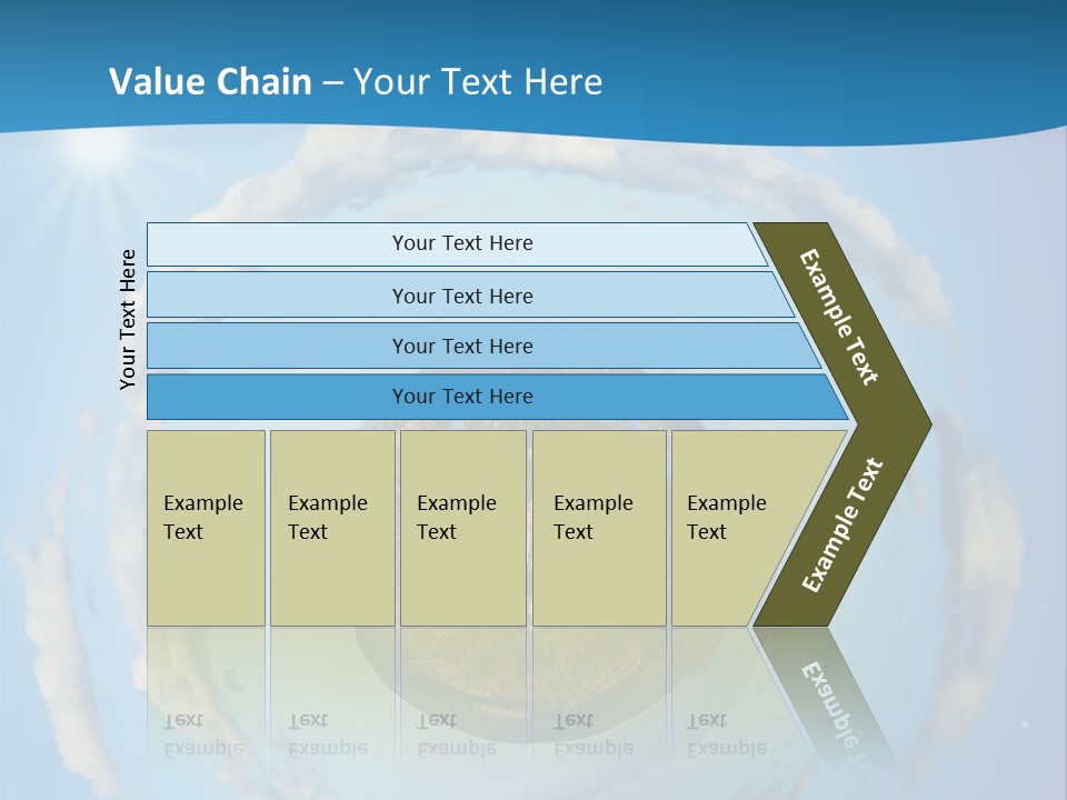 Blades Of Grass Blue Cover PowerPoint Template