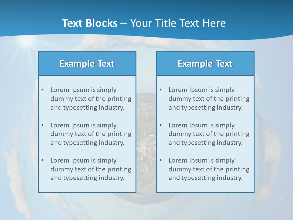 Blades Of Grass Blue Cover PowerPoint Template