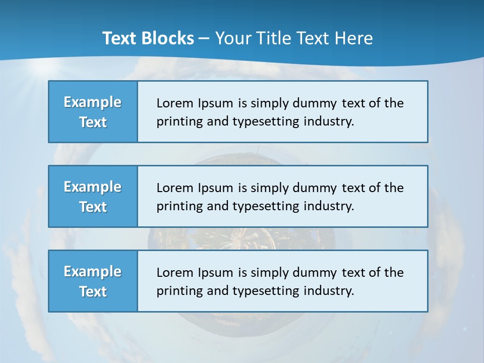 Blades Of Grass Blue Cover PowerPoint Template