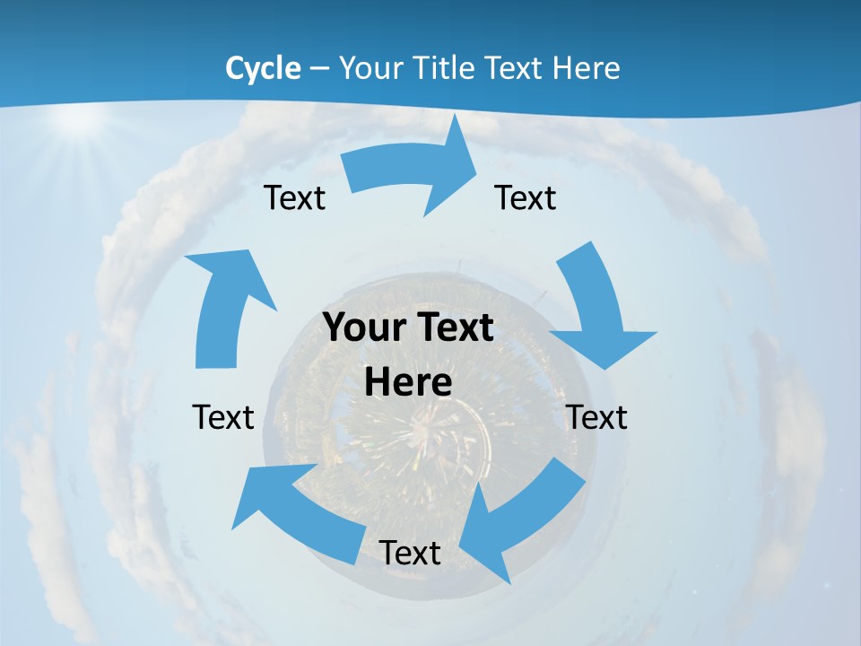 Blades Of Grass Blue Cover PowerPoint Template