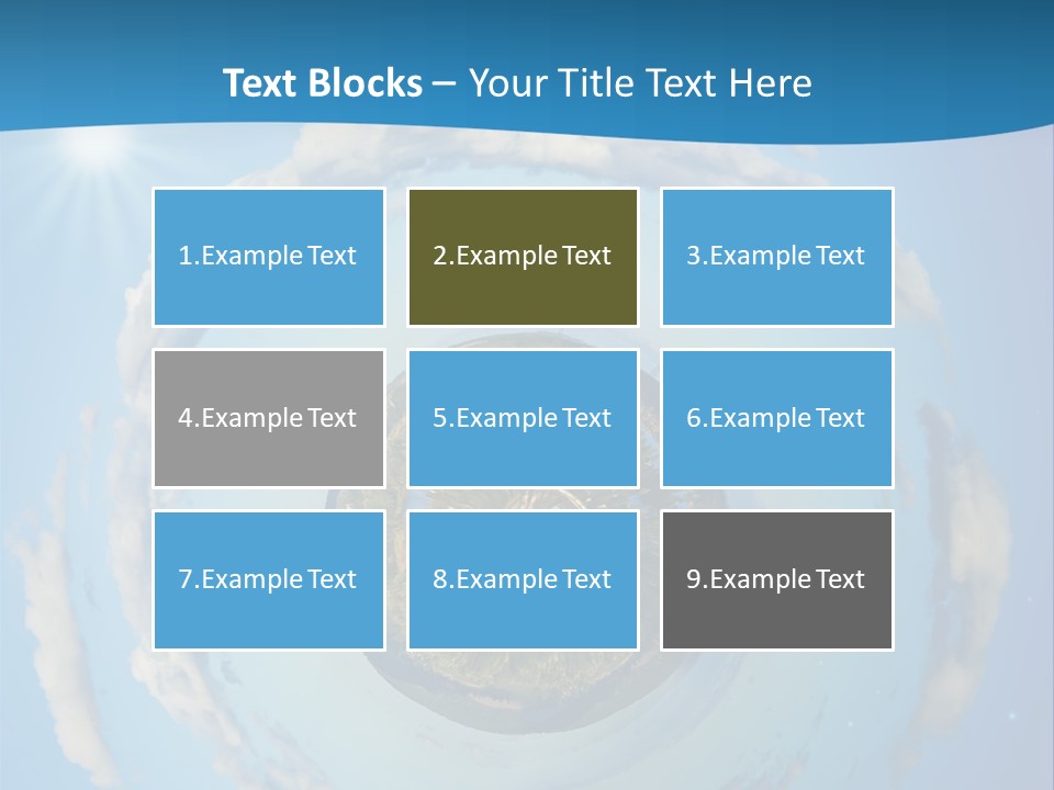 Blades Of Grass Blue Cover PowerPoint Template