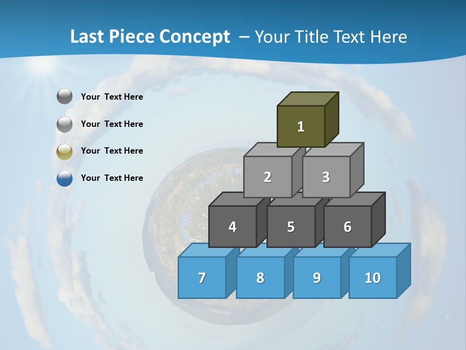 Blades Of Grass Blue Cover PowerPoint Template