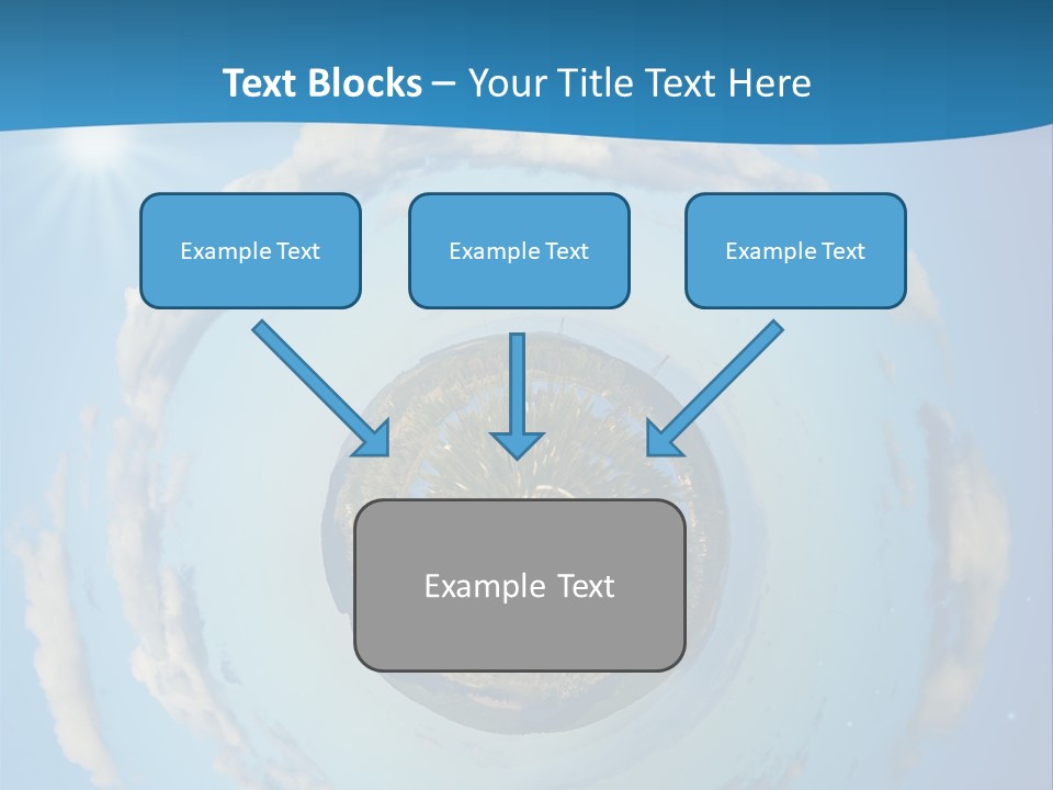 Blades Of Grass Blue Cover PowerPoint Template