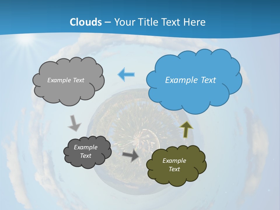 Blades Of Grass Blue Cover PowerPoint Template
