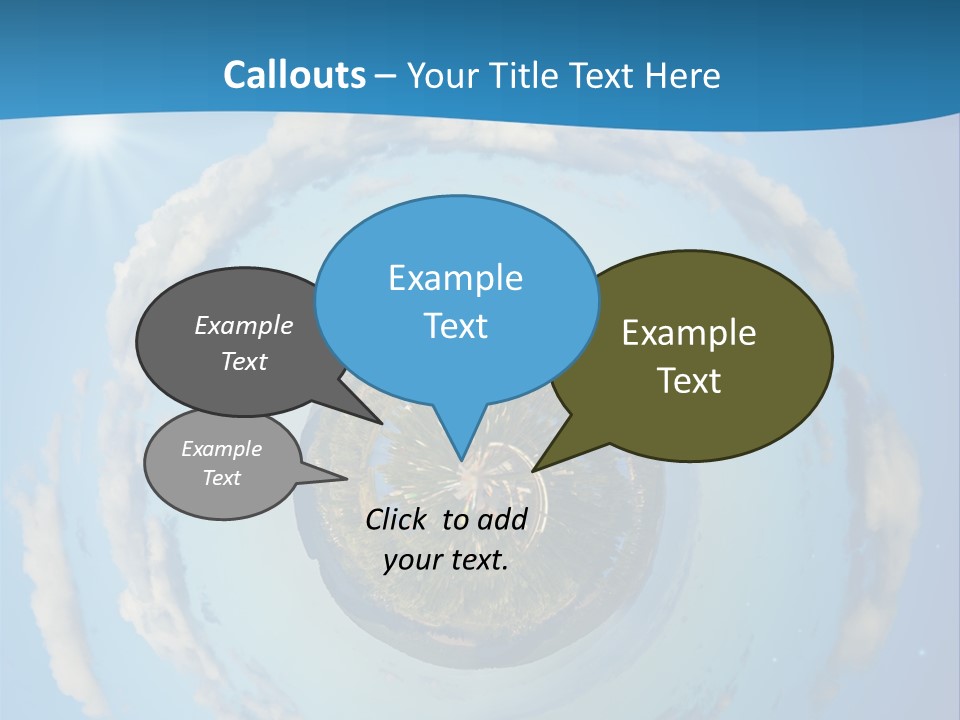 Blades Of Grass Blue Cover PowerPoint Template