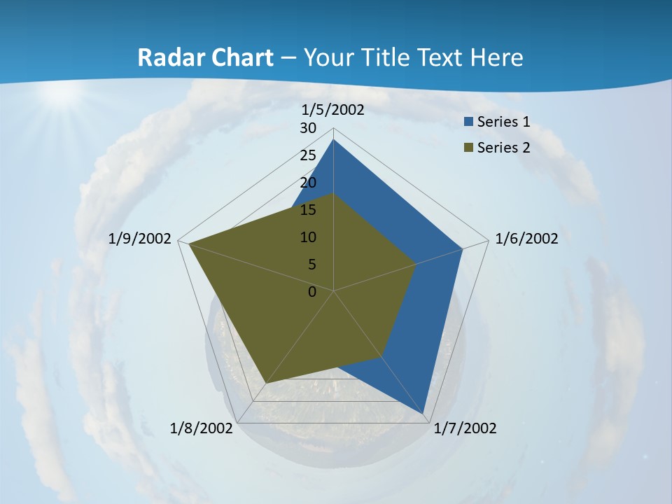 Blades Of Grass Blue Cover PowerPoint Template