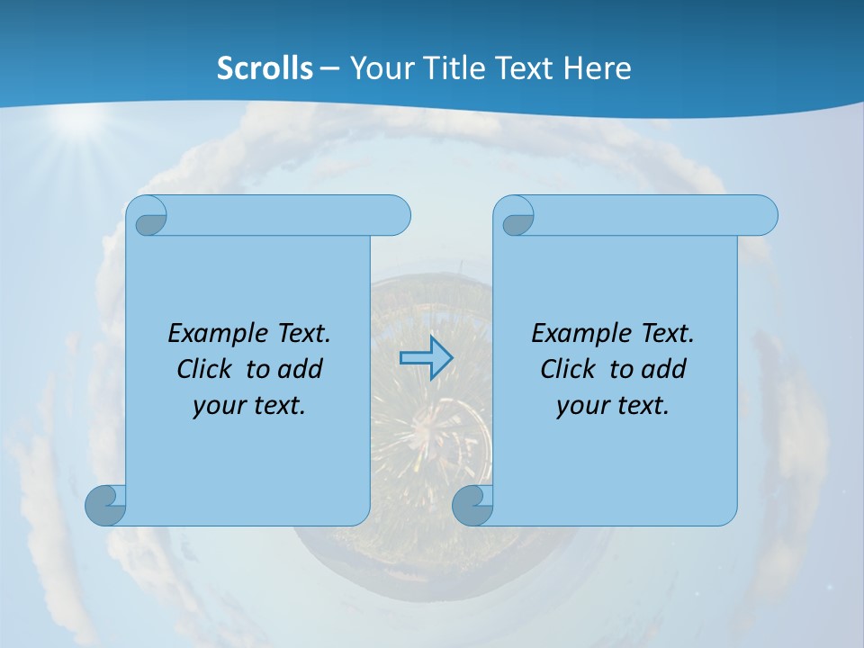 Blades Of Grass Blue Cover PowerPoint Template
