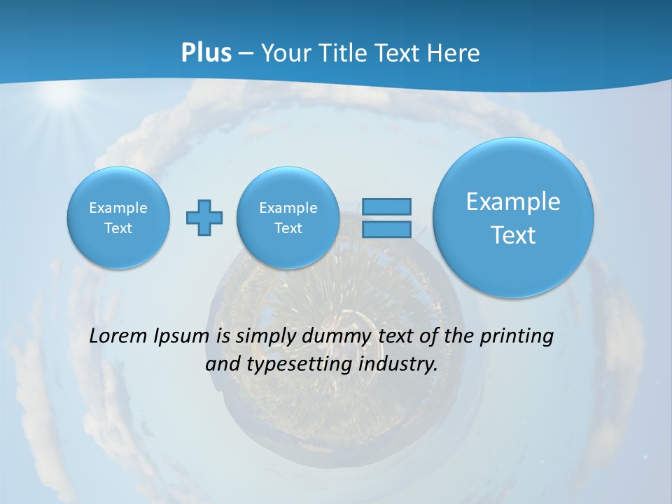 Blades Of Grass Blue Cover PowerPoint Template