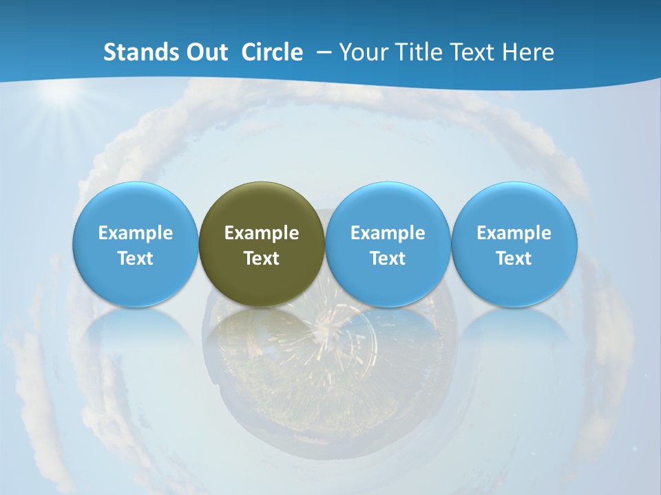Blades Of Grass Blue Cover PowerPoint Template