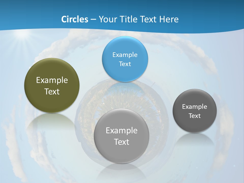 Blades Of Grass Blue Cover PowerPoint Template