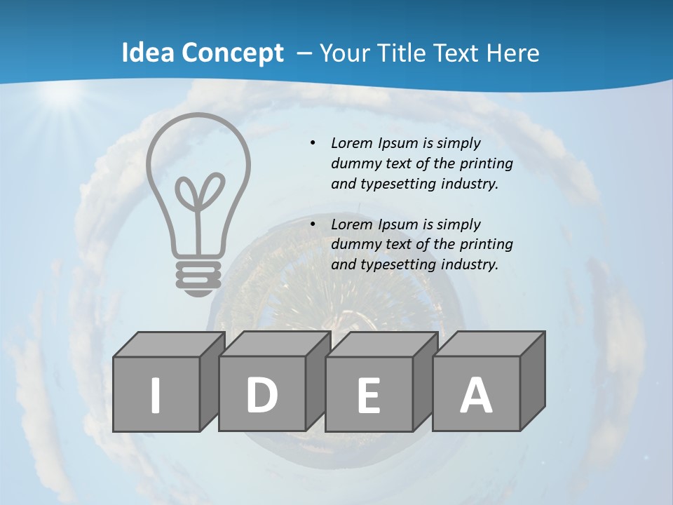 Blades Of Grass Blue Cover PowerPoint Template