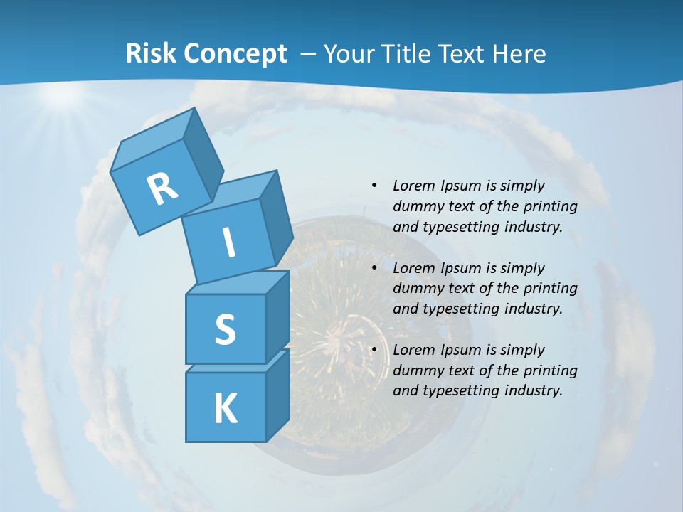 Blades Of Grass Blue Cover PowerPoint Template