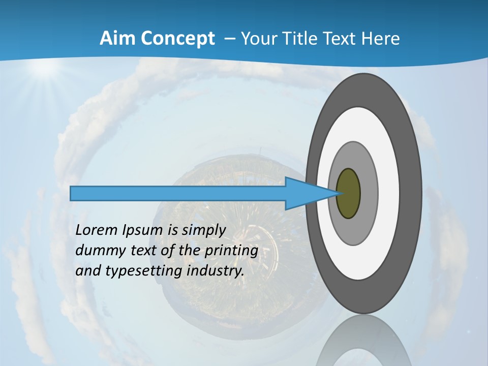 Blades Of Grass Blue Cover PowerPoint Template