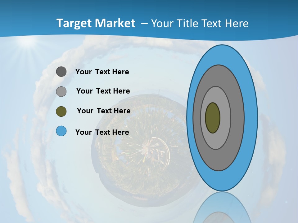 Blades Of Grass Blue Cover PowerPoint Template