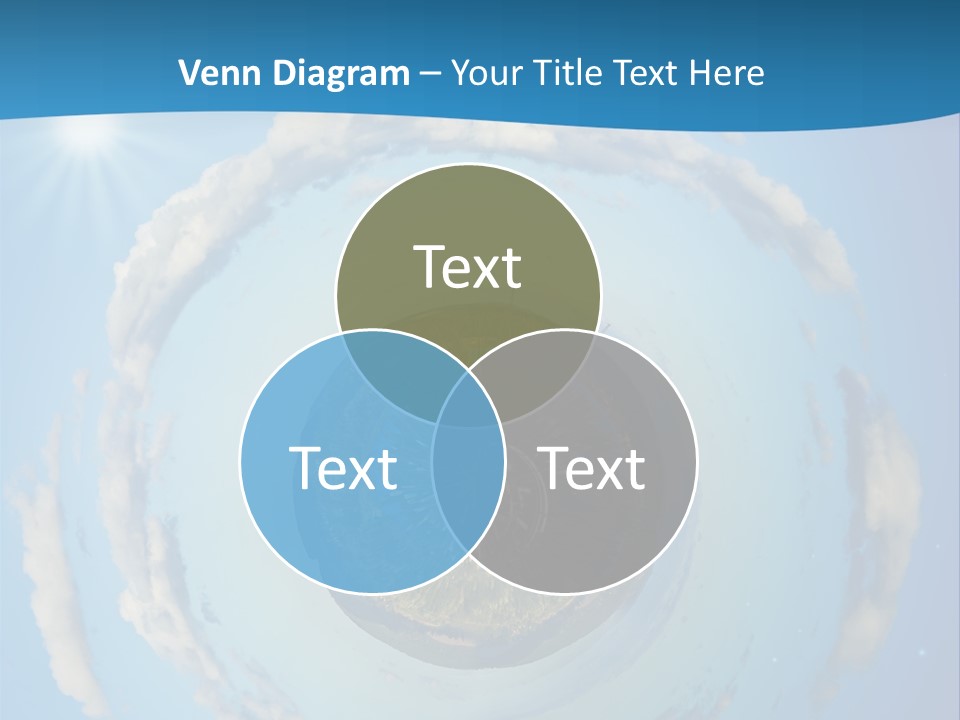 Blades Of Grass Blue Cover PowerPoint Template