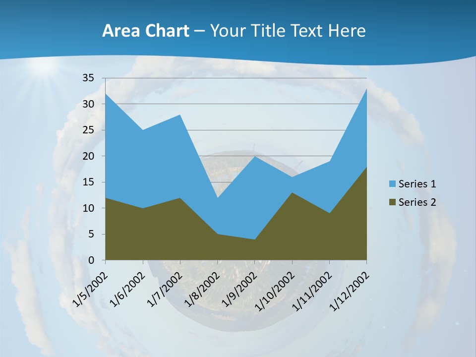 Blades Of Grass Blue Cover PowerPoint Template