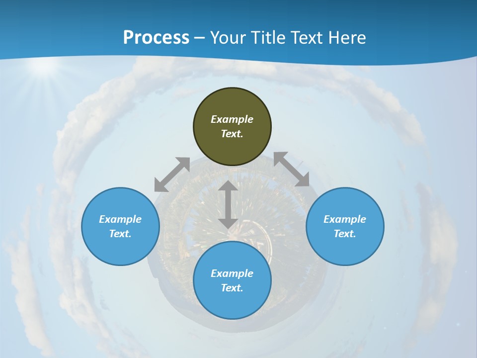 Blades Of Grass Blue Cover PowerPoint Template