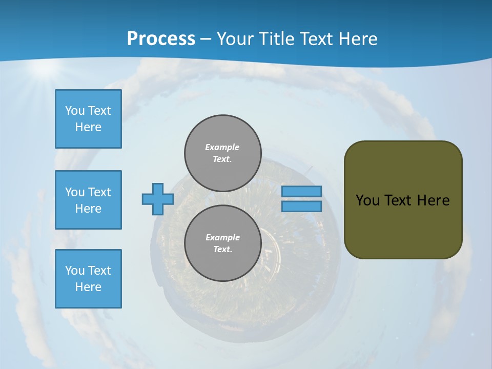 Blades Of Grass Blue Cover PowerPoint Template