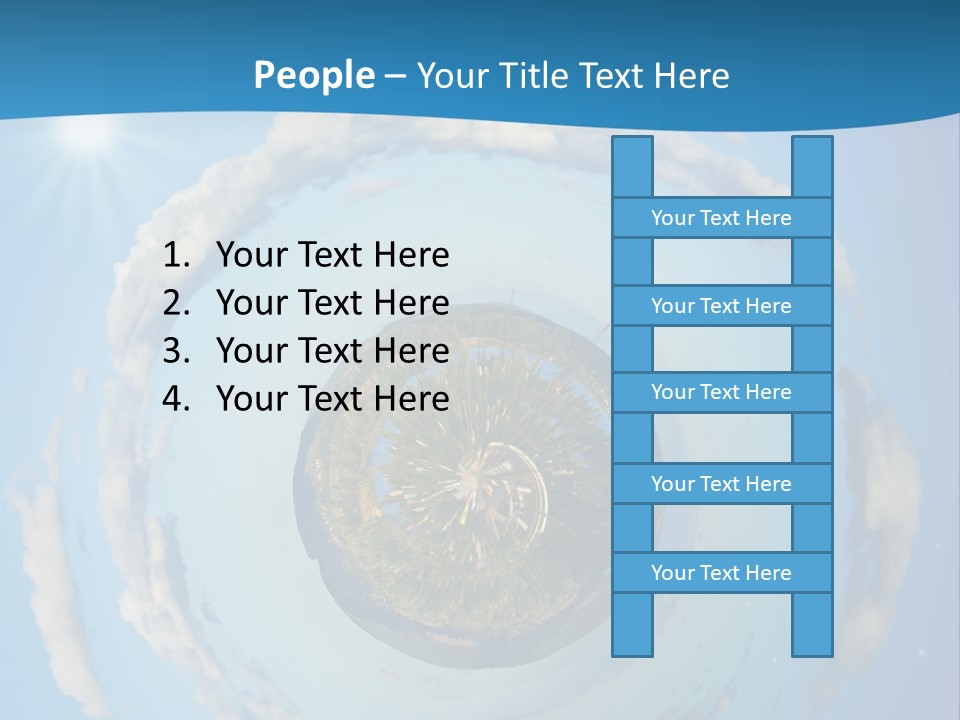 Blades Of Grass Blue Cover PowerPoint Template