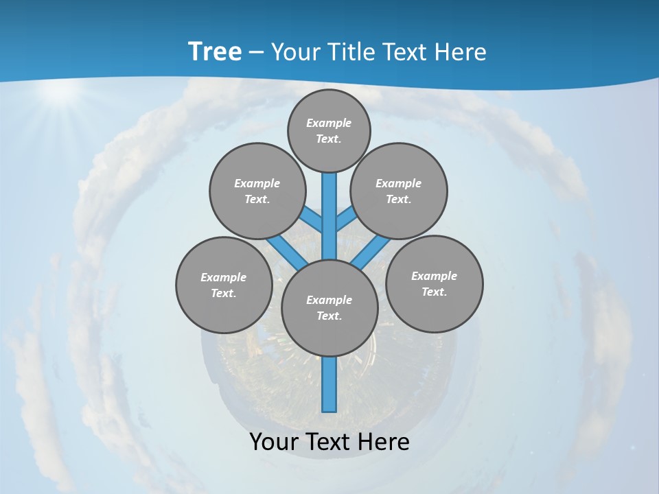 Blades Of Grass Blue Cover PowerPoint Template