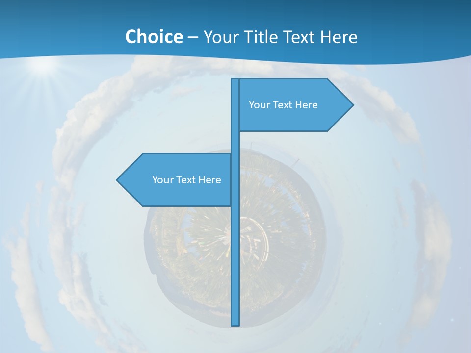 Blades Of Grass Blue Cover PowerPoint Template