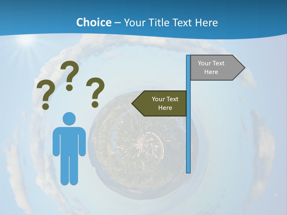 Blades Of Grass Blue Cover PowerPoint Template