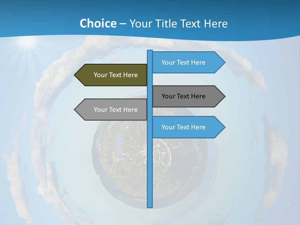 Blades Of Grass Blue Cover PowerPoint Template