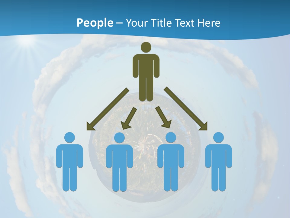 Blades Of Grass Blue Cover PowerPoint Template