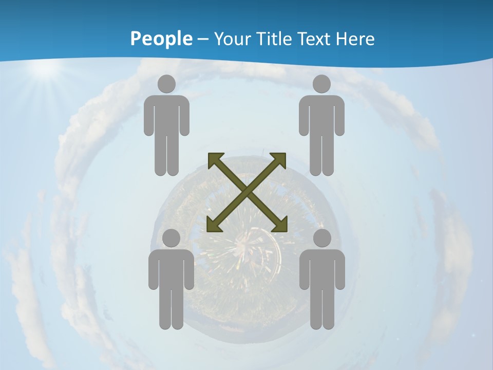 Blades Of Grass Blue Cover PowerPoint Template