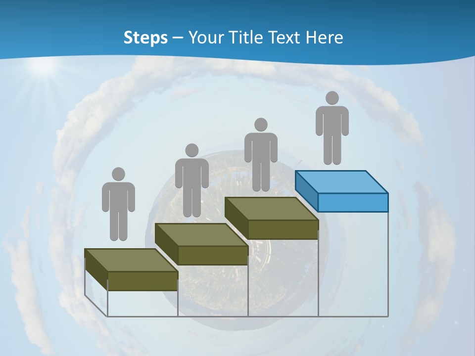 Blades Of Grass Blue Cover PowerPoint Template