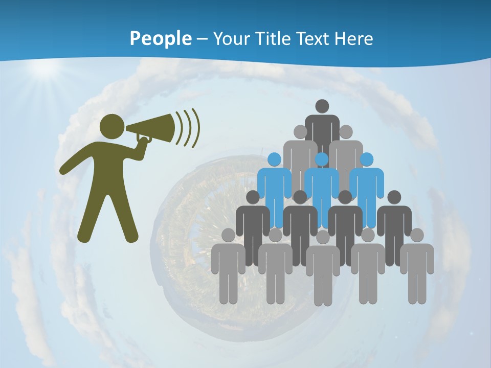 Blades Of Grass Blue Cover PowerPoint Template