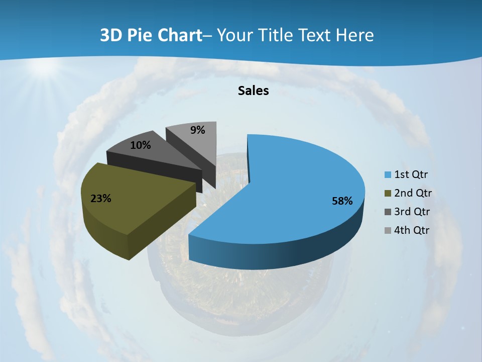 Blades Of Grass Blue Cover PowerPoint Template