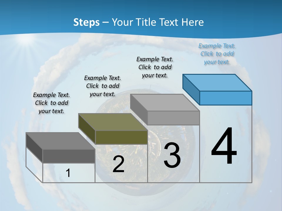 Blades Of Grass Blue Cover PowerPoint Template