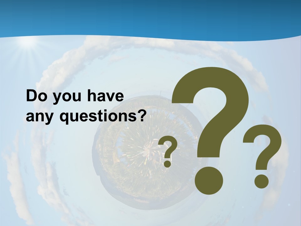 Blades Of Grass Blue Cover PowerPoint Template