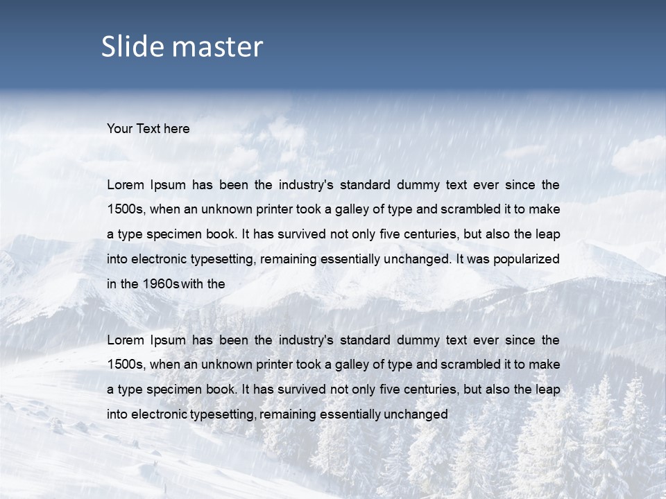 Mountain Snowy Rime PowerPoint Template