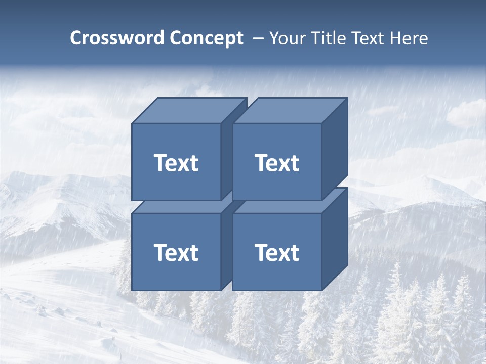 Mountain Snowy Rime PowerPoint Template