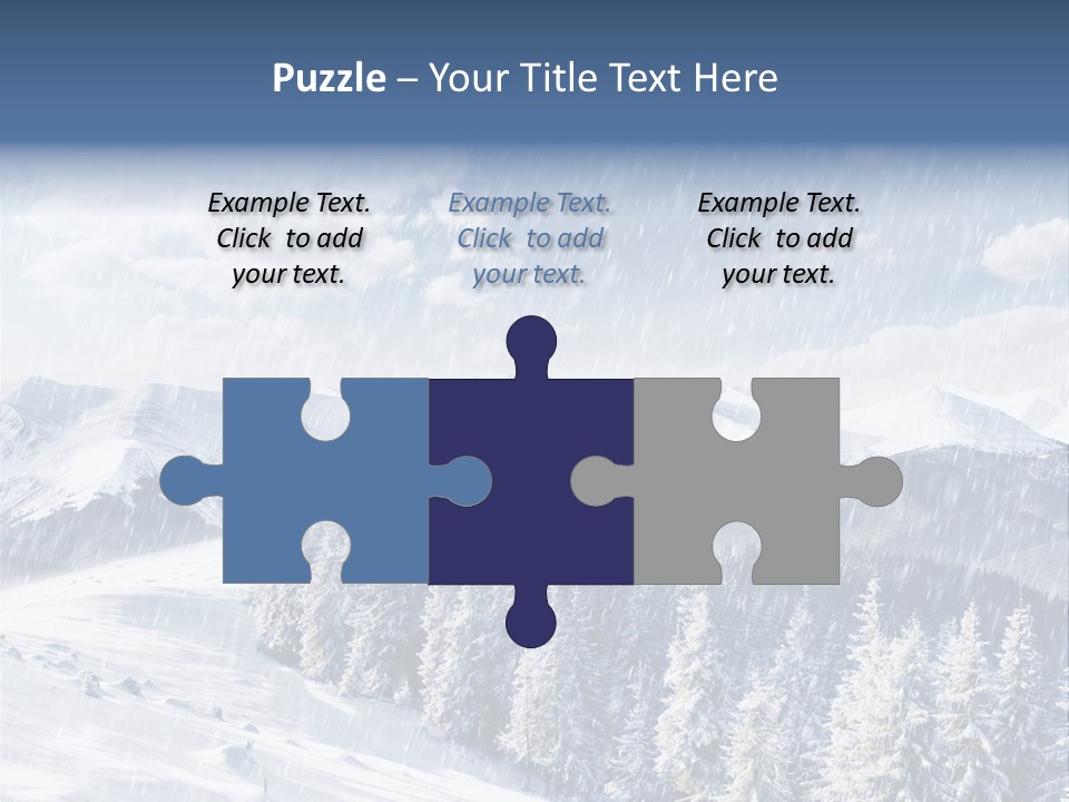 Mountain Snowy Rime PowerPoint Template