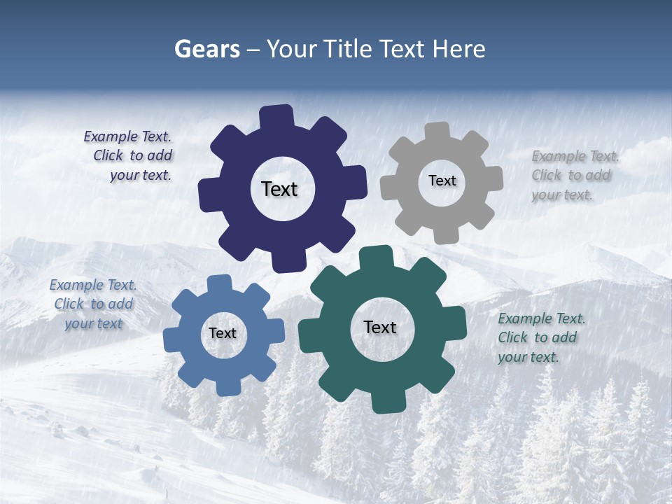 Mountain Snowy Rime PowerPoint Template
