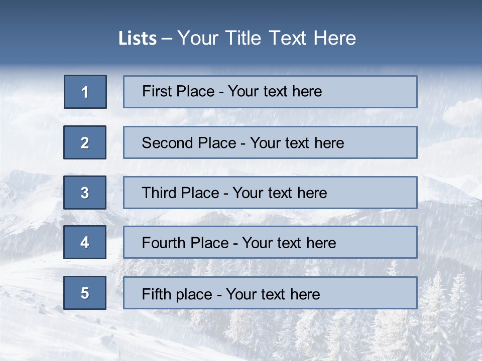 Mountain Snowy Rime PowerPoint Template